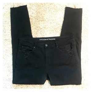 Articles of Society Distressed Black Skinny Jeans